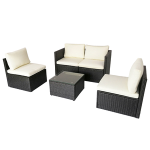 Ensemble de <span class=keywords><strong>salon</strong></span> miniature en rotin tressé de haute qualité avec structure en acier pour patio et balcon, vente en gros d'usine - Product Image 3