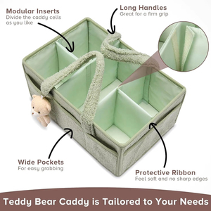 Kustom grosir mewah merasa popok bayi Caddy tas ibu Nurserys Organizer ibu tas popok Travel tas penyimpanan - Product Image 2