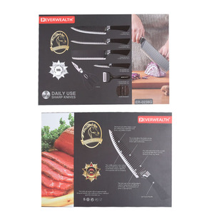 EVERWEALTH Set di Coltelli in Acciaio Inossidabile con Confezione Regalo, Vendita Calda: Coltello da Macellaio/<span class=keywords><strong>Chef</strong></span>/da Disosso/da Sbucciare - Product Image 2