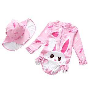 Vente en gros short à manches longues une pièce <span class=keywords><strong>bikini</strong></span> de bain pour bébé fille maillot de bain pour enfant maillots de bain pour enfants bébé fille - Product Image 1