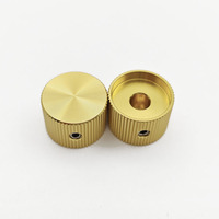 Bouton d'amplificateur en aluminium massif de qualité médicale 20 mm, contrôle de volume de précision noir mat pour axe de potentiomètre de 6 mm