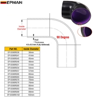 Tuyau en silicone coudé à 90 degrés EPMAN tuyau en caoutchouc universel à 4 plis admission Turbo 38mm 45mm 51mm 57mm 63mm 76mm 89mm 102mm