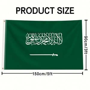 Fábrica al por mayor 3X5FT 90x150cm 100% poliéster buena calidad mejor precio banderas personalizadas Banners Arabia Saudita banderas para eventos - Product Image 2
