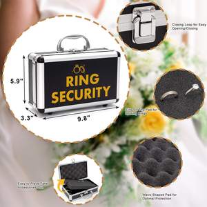 Scatola <span class=keywords><strong>Portafedi</strong></span> di Sicurezza per Matrimonio, Valigetta di Sicurezza, Idee per Proposte di Matrimonio, Set Regalo per Cerimonia - Product Image 2
