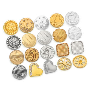 KUNSHUO Botón de fábrica de diamantes de imitación señoras ropa abrigo vástago Metal cúpula personalizada 15mm 20mm 36 L perla botón para damas - Product Image 2