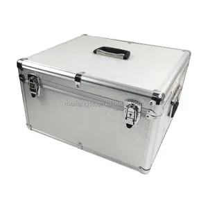 simple silver aluminum tool case with customized foam for electrical engineer