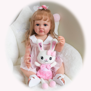 Muñecas Bebé Reborn de 55 cm, Niña Pequeña, Parece un Bebé Real, Linda, Hecha a Mano, Piel 3D con Cabello Largo - Product Image 1