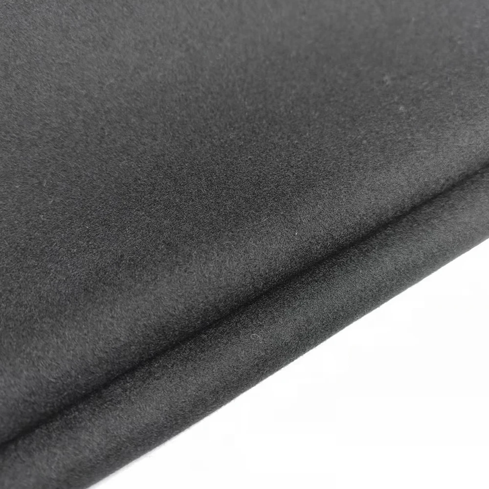 370gsm 80% Wool 20% Nylon Melton Woolen Fabric Super Soft Woven for Coats Suits Jackets Garments Girl's Yarn Dyed Pattern