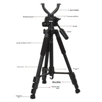 Support de chasse télescopique en alliage d'aluminium de 1.5m support de chasse en forme de V support de sol d'entraînement en plein air ensemble de trépied