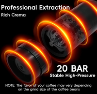 Machine à café expresso électrique, cafetière à capsules, contrôle intelligent de la température, rechargeable sans fil, machine à expresso portable