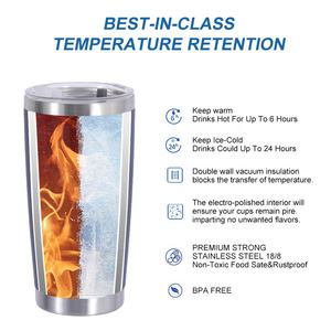 Tumbler in acciaio inox TY 20oz tazza da viaggio isolata sottovuoto a doppia parete con coperchio e paglia - Product Image 5