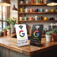 Support NFC intelligent en PVC pour réseaux sociaux, table RFID vierge pour avis Google