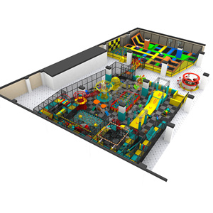 Trampolín de parque de aventuras interior personalizado de alta calidad trampolín de gimnasia de plástico con patio interior - Product Image 3