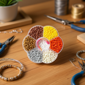 Set di Perline ILAN 10x10cm Colorate Assortite per Creazione di Gioielli e Artigianato - Product Image 2