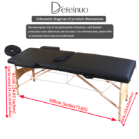 Table pliable moderne portable à 2 sections pour le traitement de salon Spa beauté en gros lit de massage professionnel de haute qualité