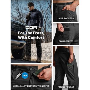 Custom Men's Fleece Lined <b>Pants</b> Water Resistant Windproof Stretch <b>Work</b> <b>Pants</b> With Pockets Outdoor Casual Wear - Product Image 5