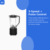Mixeur multifonctionnel professionnel robuste, broyeur à glace, pour smoothies et jus, mixeurs et extracteurs de jus