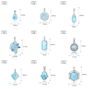 Serene Handiwork Natural Larimar Fine Colgantes & Charms Artesanal Plata de Ley 925 Joyería única y elegante - Product Image 6