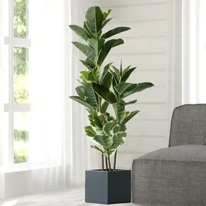 New arrivals artificial tree quality plastic artificial oak tree with edge leaf artificial indoor plant tree