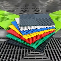 Dalles de sol de garage en PP antidérapantes, emboîtables, modulaires, en plastique, 15,75 x 15,75 x 0,71 pouces, pour atelier Carbeauty