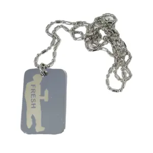 Custom rectangle personalized Logo Stainless steel Dog tag Blank Engraving name meta tag for man necklace