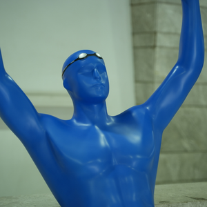 Artisanat d'intérieur moderne Cartoon personnalisé de haute qualité <span class=keywords><strong>NBA</strong></span> USA OEM ODM Sport Athlète Boxe natation Statue sculpture en fibre de verre - Product Image 6
