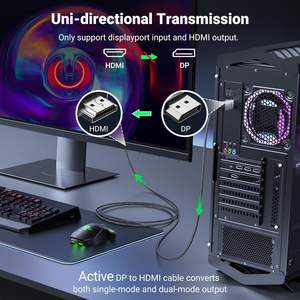 Cable UGREEN DisplayPort a <span class=keywords><strong>HDMI</strong></span> 4K 60Hz 3.3 pies 6.6 pies, Cable <span class=keywords><strong>DP</strong></span> <span class=keywords><strong>1.2</strong></span> a <span class=keywords><strong>HDMI</strong></span> <span class=keywords><strong>2.0</strong></span> con Trenzado de Nailon, Convertidor <span class=keywords><strong>DP</strong></span> a <span class=keywords><strong>HDMI</strong></span> Unidireccional - Product Image 4