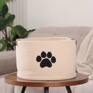 Nouveau <span class=keywords><strong>Panier</strong></span> Pliable Tressé <span class=keywords><strong>en</strong></span> Corde de Coton pour Animaux de Compagnie (Chats et Chiens) – Vente <span class=keywords><strong>en</strong></span> Gros à Prix Abordable, Faible MOQ - Product Image 4