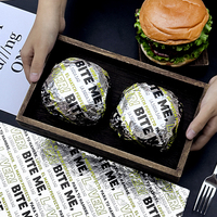 Papel de Aluminio Ecológico con Logotipo Personalizado, Apto para Alimentos, Resistente a la Grasa, para Envolver Hamburguesas, Pizzas, Pasteles, Conservación de Alimentos para Llevar