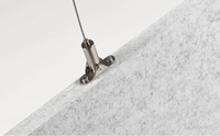 Listi Déflecteurs de plafond acoustiques de taille personnalisable Système de suspension de carreaux de feutre PET carrés à hauteur réglable avec élingue métallique