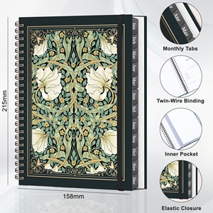 Agenda Semanal 2027 Personalizada con Cubierta de Papel Espiral, 12 Meses, A5, con Correas - Product Image 1
