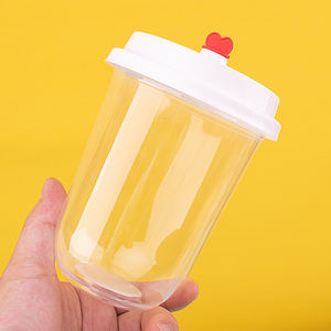 Desechables Claro 16oz PP U Forma Jugo Burbuja Té Hielo Café Tazas <span class=keywords><strong>de</strong></span> plástico con tapas - Product Image 2