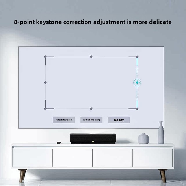 For 4K Cinema Pro Laser TV Home Projector Ultra-Short-Throw HD Projection Wireless Screen Mirroring Home Theater Gaming 3D