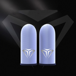 ปลอกนิ้วเล่นเกมสุดหรู,ถุงมือเล่นเกมผ้าวิสคอสไฟเบอร์สีเงินแขนนิ้วมือเล่นเกมมือถือกันเหงื่อระบายอากาศ - Product Image 4