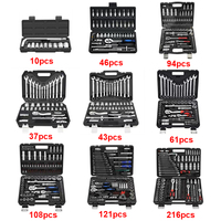 ELEHAND OEM Juego de Llaves de Tubo de 1/2'' con 22 Piezas, Kit Profesional de Reparación de Automóviles y Bicicletas, Juego de Llaves de Trinquete, Kit de Herramientas Manuales, Estuche Rígido