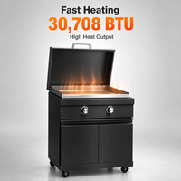 Cuisine extérieure moderne, luxueuse et haut de gamme, barbecue au gaz en acier inoxydable 8 brûleurs, gril Teppanyaki, réfrigérateur, allumage électronique, CE