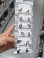 Pendientes Colgantes Geométricos de Resina de Alta Gama con Diseño a Rayas, Estilo Japonés y Coreano, Material de Aleación, a la Moda