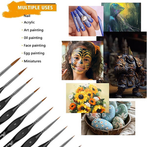 Panwenbo, 10 Uds., pinceles <span class=keywords><strong>de</strong></span> línea en miniatura <span class=keywords><strong>de</strong></span> pelo <span class=keywords><strong>de</strong></span> nailon, pintura artística, juego <span class=keywords><strong>de</strong></span> pinceles <span class=keywords><strong>de</strong></span> pintura <span class=keywords><strong>de</strong></span> detalles finos para modelos <span class=keywords><strong>de</strong></span> aceite <span class=keywords><strong>de</strong></span> acuarela acrílica - Product Image 2