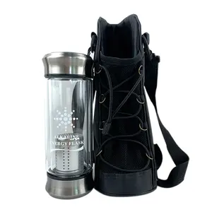 Thermos Alkaline Ionizer Water Bottle with Dual Filters with glass Alkaline nano energy water cup