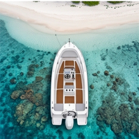 Kapal Pesiar Pancing Konsol Tengah 5m Baru 2026 GRP Speed Boat Kompatibel Mesin Tempel 90HP Deep V Coastal