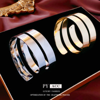 Bracelet multi-couches en métal 2026 pour l'exportation, style Normcore audacieux, bracelet de sac, mode simple et haut de gamme