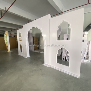 イスラム教徒のインドの格安高級ウェディング用白いPVC製曲線型ウェディング背景スタンド、イベント用背景が販売中 - Product Image 4