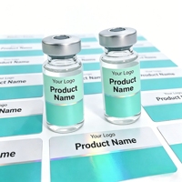 Étiquette adhésive imprimée pour flacon de peptides 2ml 5ml 10ml, autocollant personnalisé pour flacon en verre ou plastique pour produits minceur et santé
