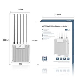 Access Point da Esterno WZ-LAN AX3000 AX1800 Dual-Band 2.4G e 5.8G con Antenne Omnidirezionali in Fibra di Vetro ad Alto Guadagno da 8dBi - Product Image 6