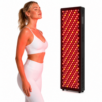 SHINE ERA Panneau de luminothérapie infrarouge rouge vertical avec télécommande, prise US, 660nm/850nm, soulagement de la douleur pour usage domestique et spa SE-Xpro1500W