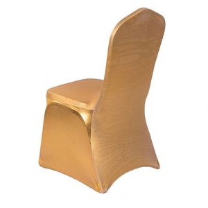 Housse de chaise extensible en verre luxueuse avec impression typographique pour décorations de table de fête et utilisation en restaurant - Product Image 1