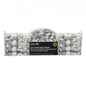 Paniers gabions cintrés Rubin Fence 78.7x19.7x31.5 po en fer galvanisé pour clôtures, treillis et portails - Product Image 1