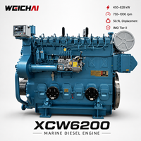 Moteur diesel marin SCDC Weichai XCW6200 450-828 kW 750-1000 tr/min Tier II, alternative au Yanmar 6EY18ALW pour bateaux de travail et remorqueurs