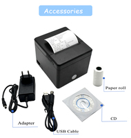 Imprimante de reçus thermique Bluetooth 80mm avec imprimante de machine POS à coupe automatique compatible ESC/POS