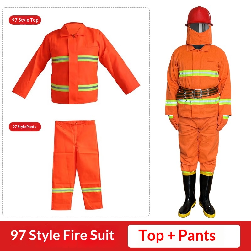 97 naranja rojizo (top + pantalón) no ignífugo
